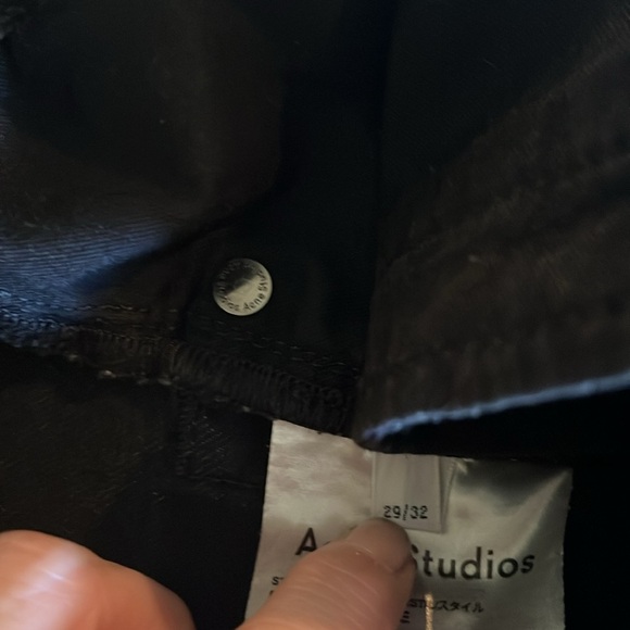 ACNE Studios | The Row Straight Leg Black Crease Cropped Denim Jean Size 29/8 - Picture 8 of 13